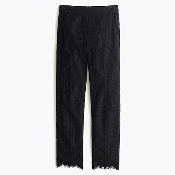 J. Crew Easy Pant Black Lace Size 8 - Picture 2 of 4